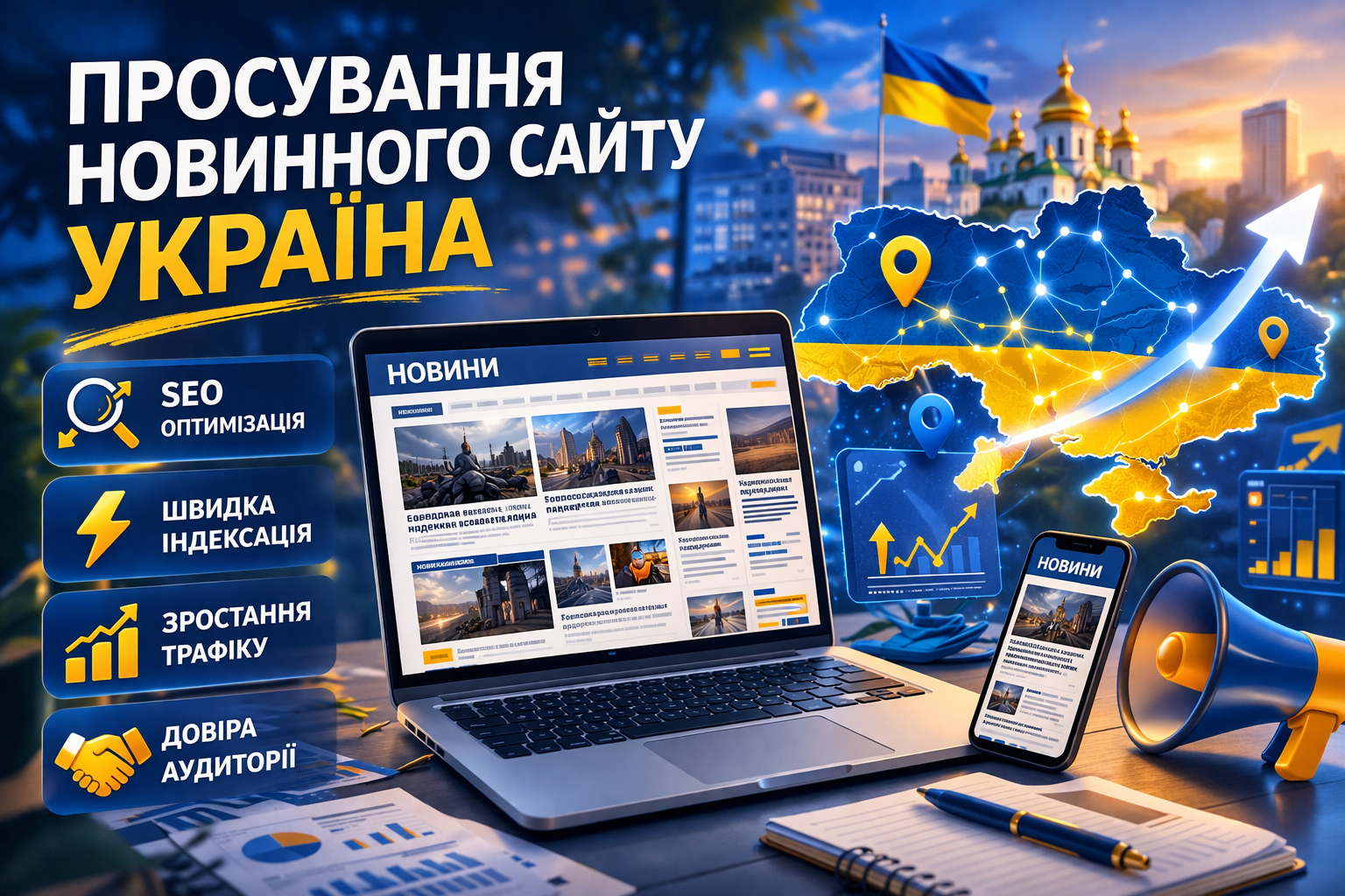 Продвижение новостного сайта Украина